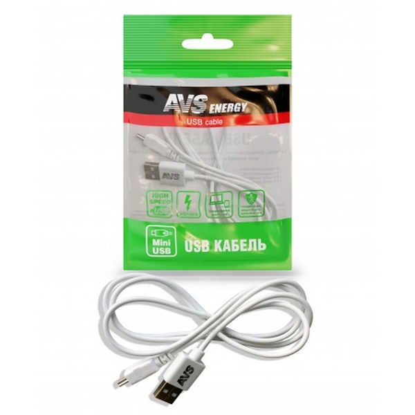 Кабель USB - mini USB 4 (1м) MN-313 AVS /20/400/